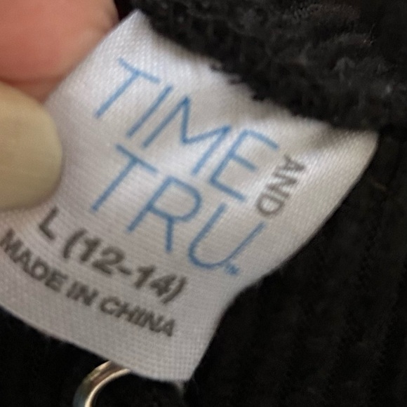 Time & tru pants black sweat yoga woman size large - Picture 3 of 3